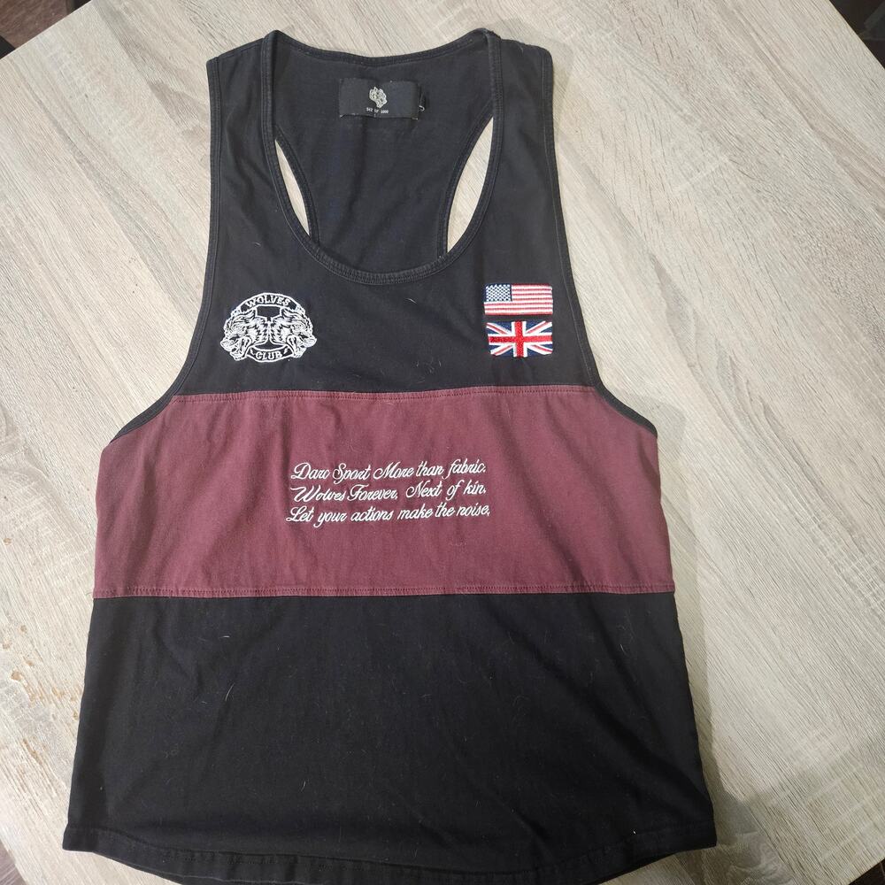 DARC SPORT Wolves Club Kim Tank Top Ltd Ed 542/1000 Black Maroon Med